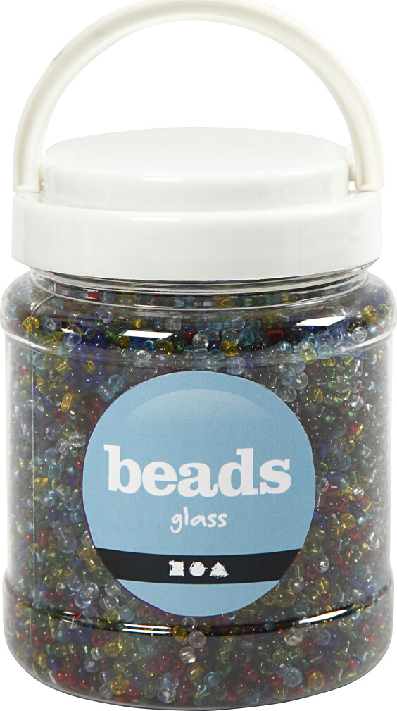 Rocaiperler - Glasperler - Ø 4 Mm Hul 0 9-1 2 Mm - Blank Transparent -