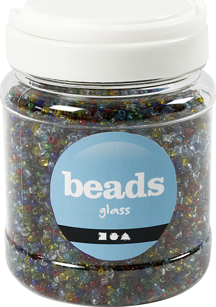 Rocaiperler - Glasperler - Ø 4 Mm Hul 0 9-1 2 Mm - Blank Transparent -