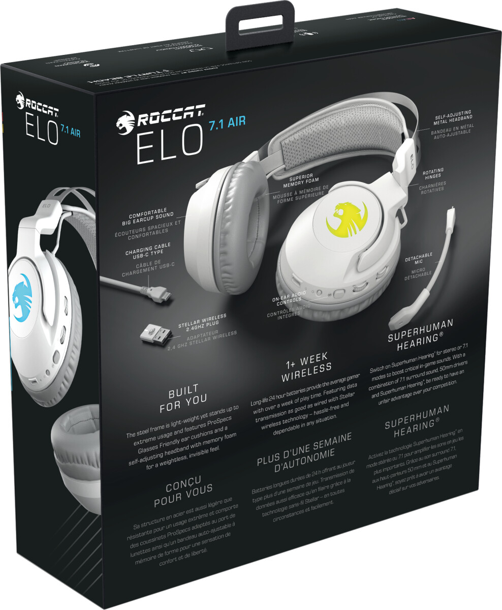 Roccat Elo 7.1 Air Gaming Headset Hvid Se tilbud og køb på Gucca.dk