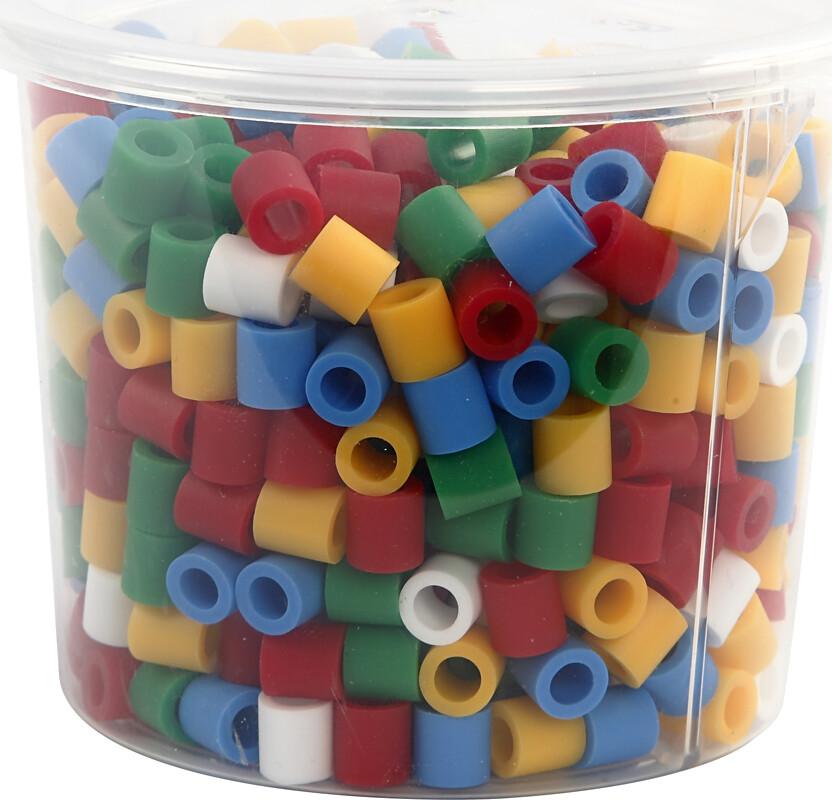 Rør Perler Til Perleplader - Jumbo - Standardfarver - 550 Stk - Nabbi