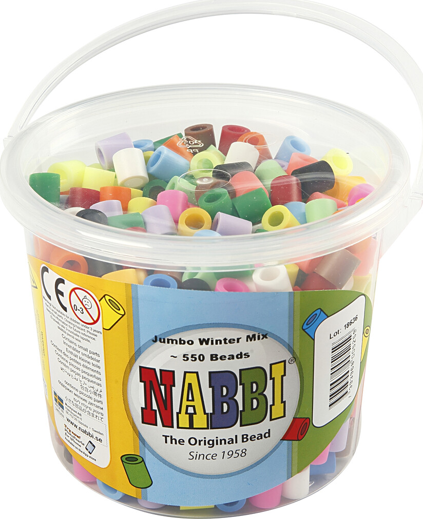 Rør Perler Til Perleplader - Jumbo - Suppleringsfarver - 550 Stk - Nabbi