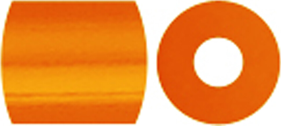 Rør Perler Til Perleplader - Medium - Klar Orange - 6000 Stk - Nabbi