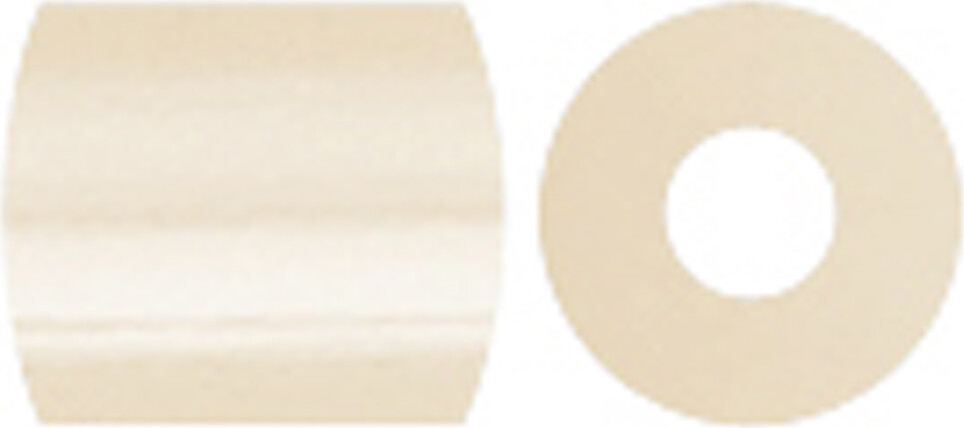 Rør Perler Til Perleplader - Medium - Lys Beige - 6000 Stk - Nabbi