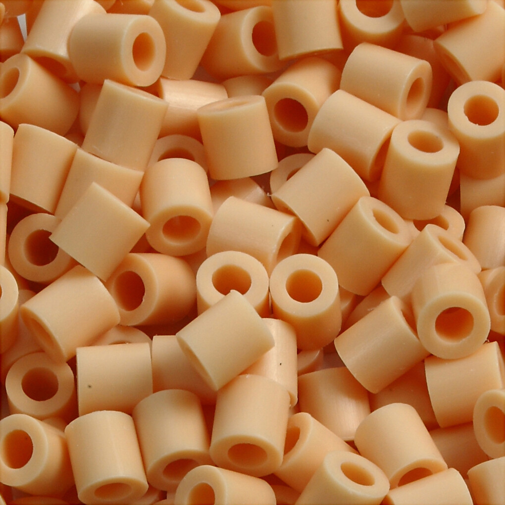 Rør Perler Til Perleplader - Medium - Lys Pudder - 1100 Stk - Nabbi
