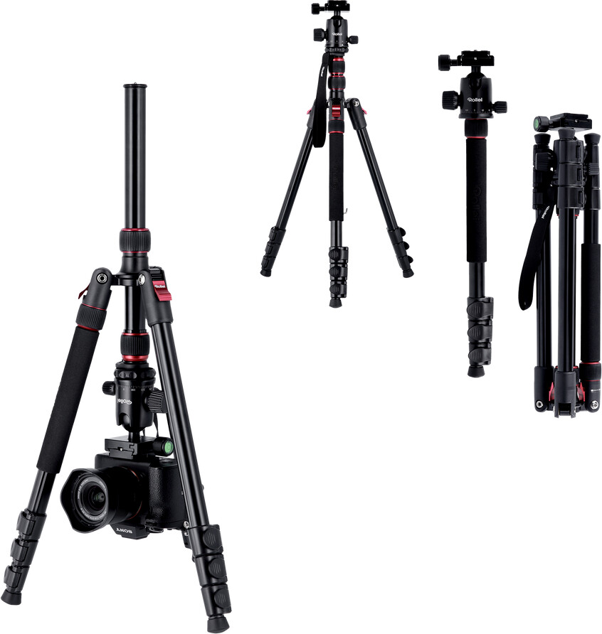 Rollei - Compact Traveler No 2 Tripod - Aluminium - 435 Cm Pack Size 44 Cm