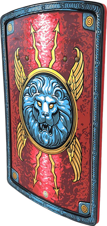 Liontouch - Skjold Legetøj I Skum Til Børn - Rød - Romer