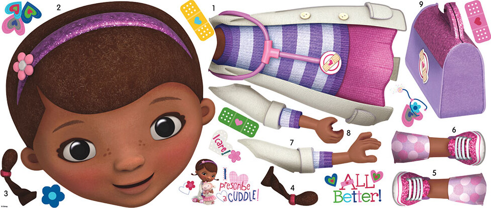 Roommates Decor - Dr Mcstuffins - Wallstickers - Stor