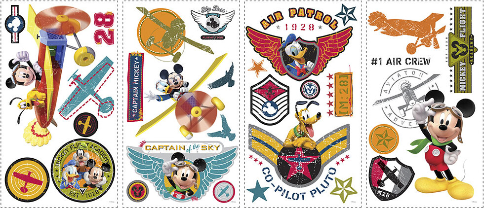 Roommates Decor - Mickey Klubhus For Piloter - Wallstickers