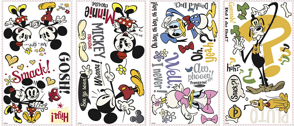 Roommates Decor - Mickey Mouse Tegneserie - Wallstickers