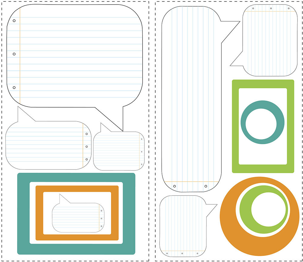 Roommates Decor - Wallstickers - Notesblok Whiteboard - Blå-Orange