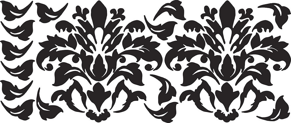 Roommates Decor - Wallstickers - Sort Damask