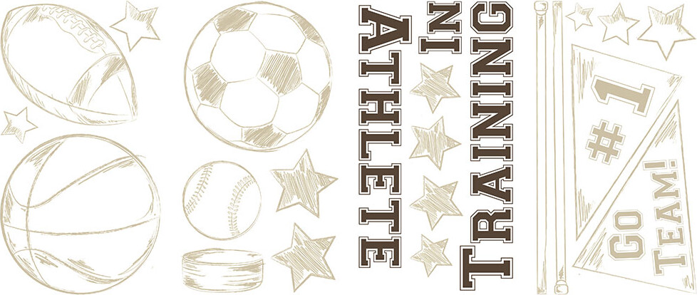 Roommates Decor - Sportstræning - Wallstickers