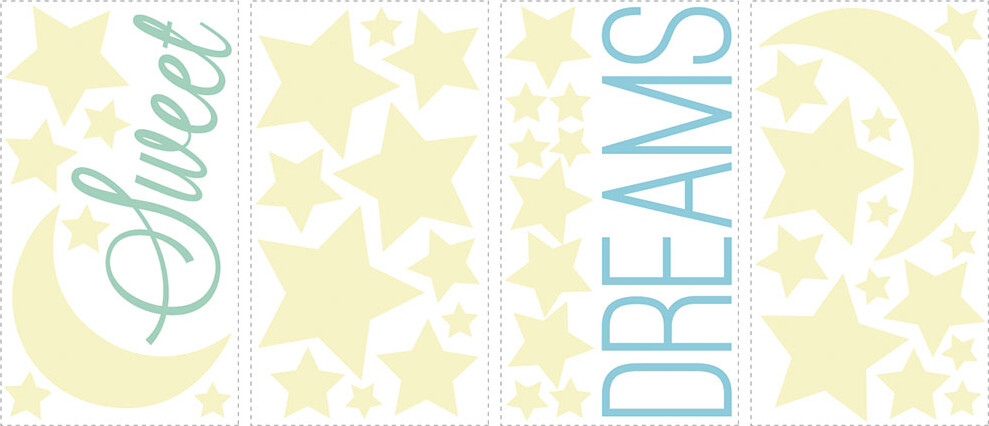 Roommates Decor - Sweet Dreams - Selvlysende - Wallstickers