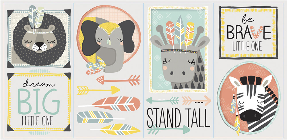 Roommates Decor - Wallstickers - Vilde Dyr I Ramme