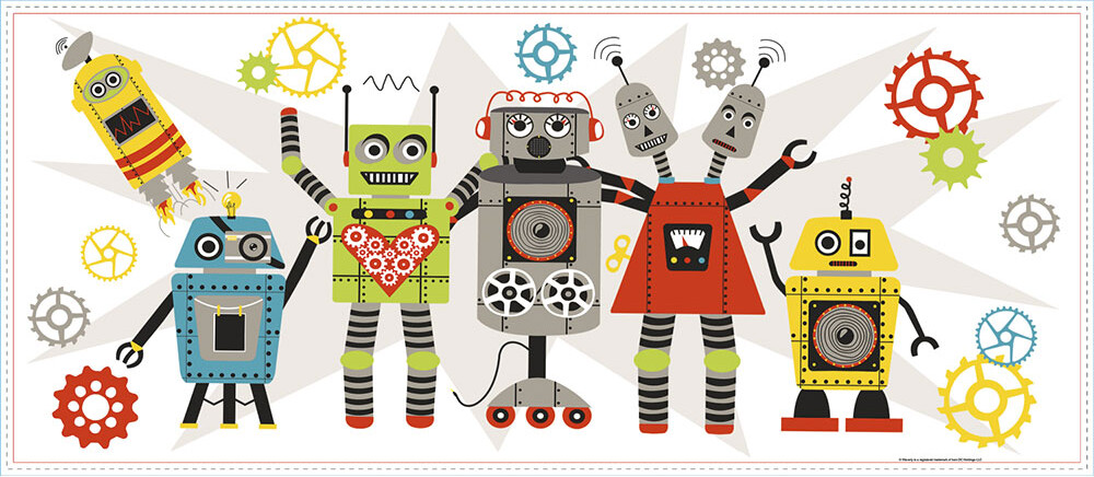 Roommates Decor - Vinkende Robotter - Wallstickers