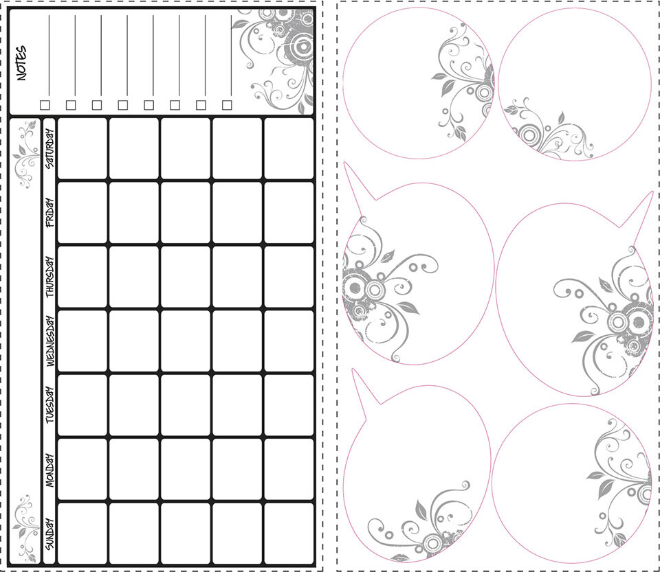 Roommates Decor - Wallstickers - Whiteboard Kalender