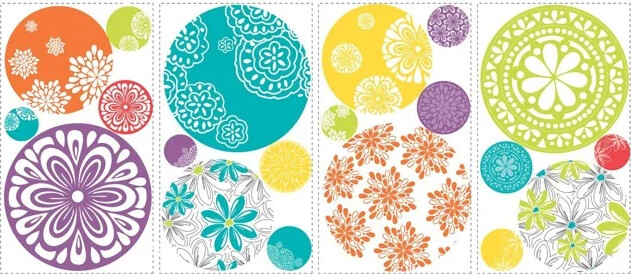Roommates Wallstickers - Patterned Dots Peel Rmk1707Scs