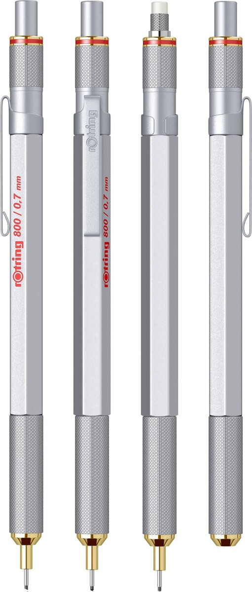 Rotring - 800 Stiftblyant - Sølv - 0 7 Mm