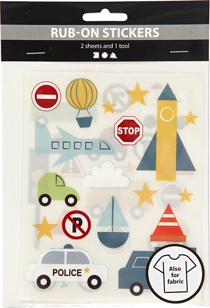 Køb Rub On Stickers - Transport - 12,2x15,3 Cm fra Creativ Company ...