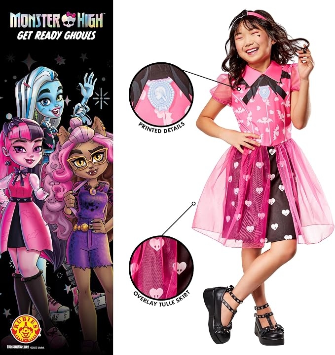 Rubies - Monster High Costume - Draculaura 110-116 Cm