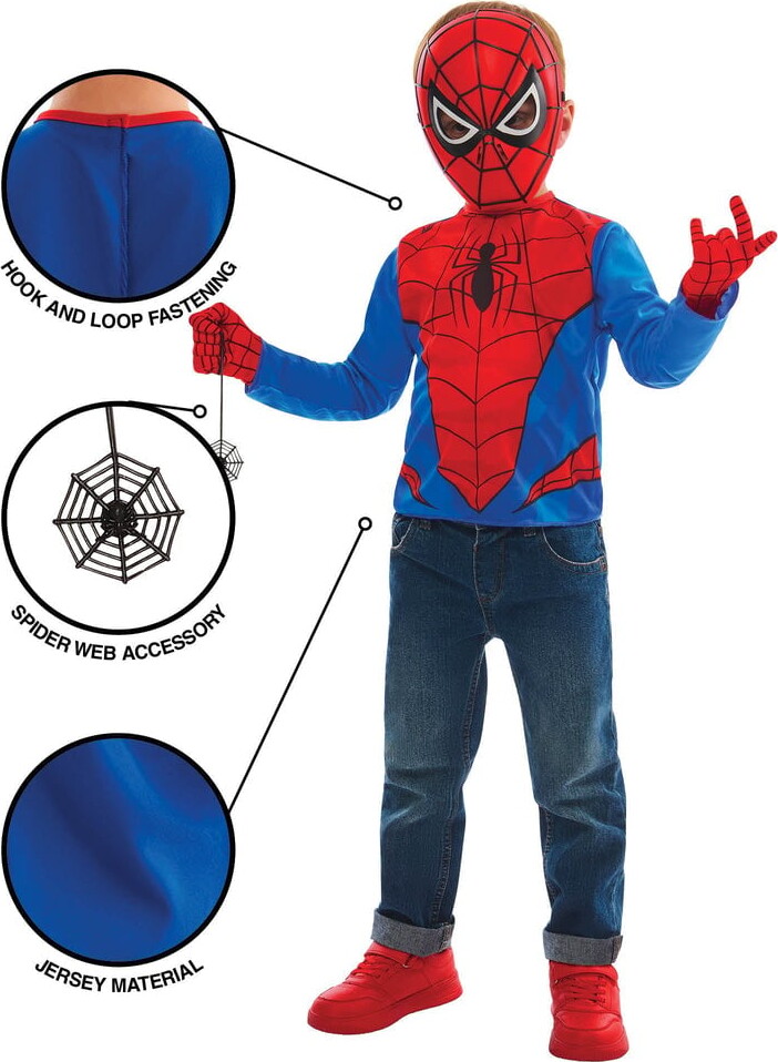 Rubies - Spiderman Kostume Sæt 110 - 116 Cm