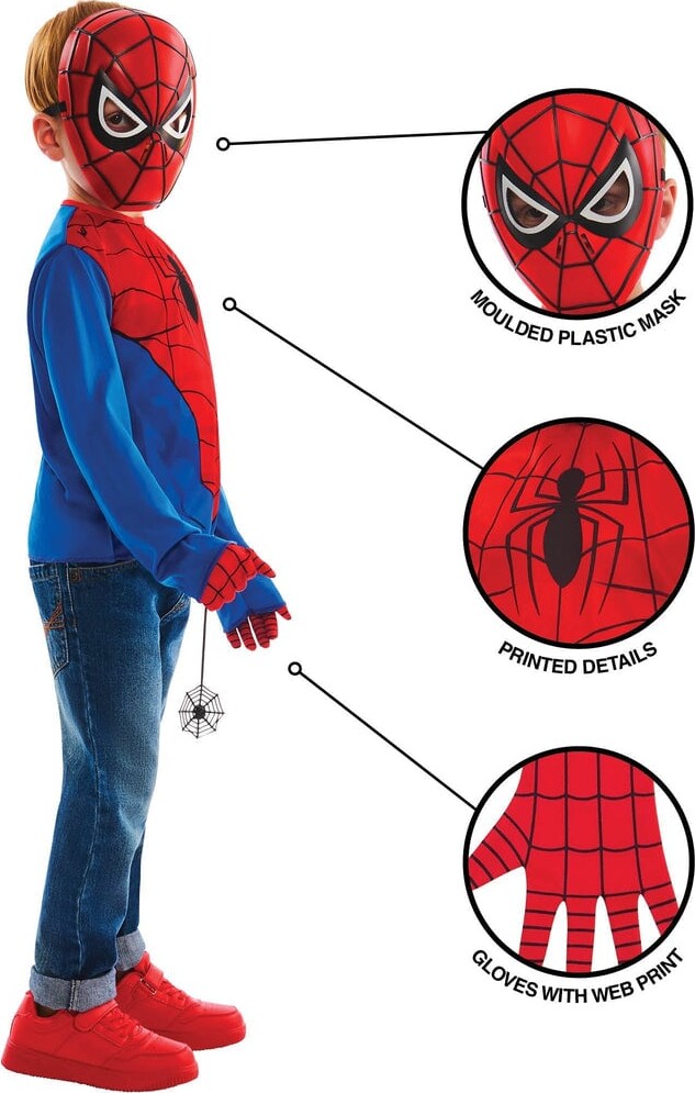 Rubies - Spiderman Kostume Sæt 110 - 116 Cm