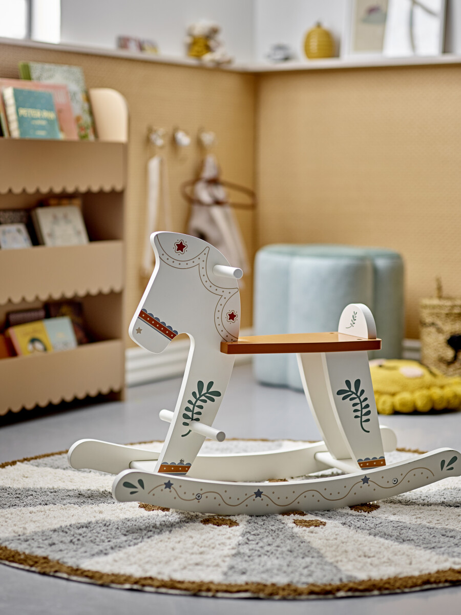 Bloomingville Mini - Ruddy Gyngehest - Hest - Hvid - Mdf
