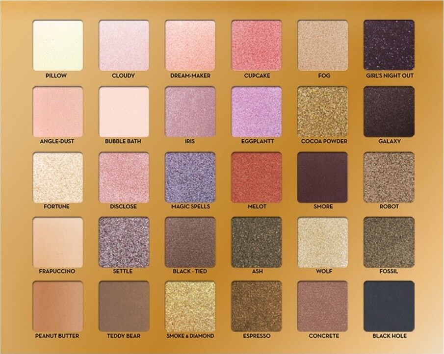 Rude Cosmetics - Eyeshadow Palette - Au Naturel - 30 Farver