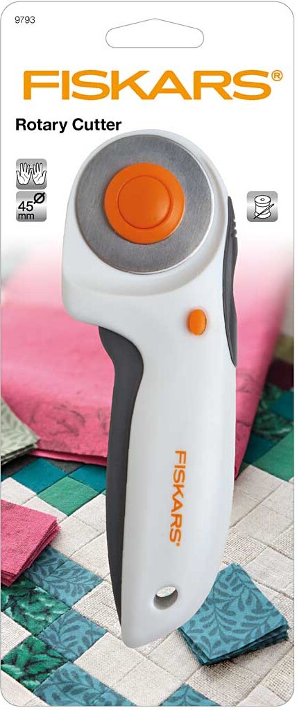 Fiskars - Rullekniv Til Stof Og Papir - Rotary Cutter - Ø 45 Mm - 9793