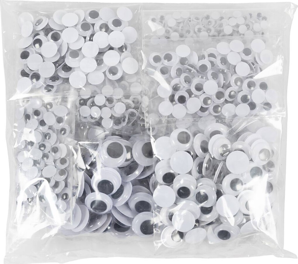 Rulleøjne - Uden Klæb - Ø 6-20 Mm - 1100 Assorterede