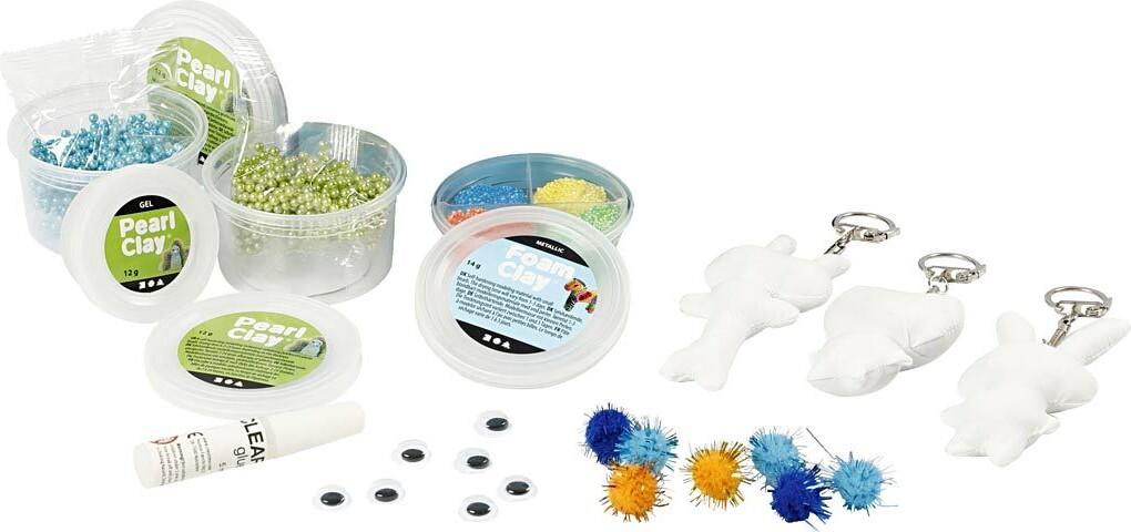 Diy Kit - Modellervoks Sæt - Rumvæsener - Foam Clay Og Pearl Clay