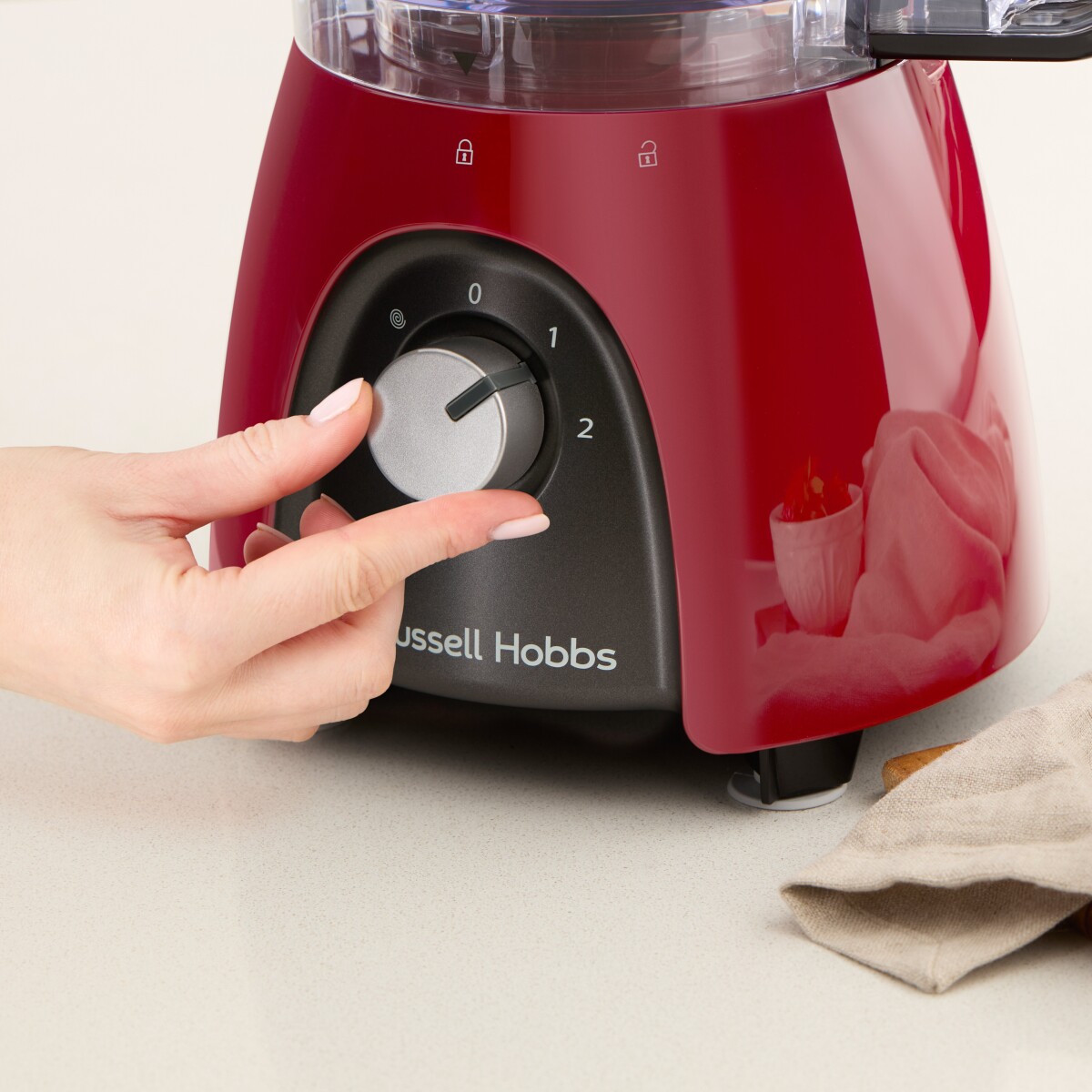 Russell Hobbs - Desire Food Processor Og Blender Sæt - Rød