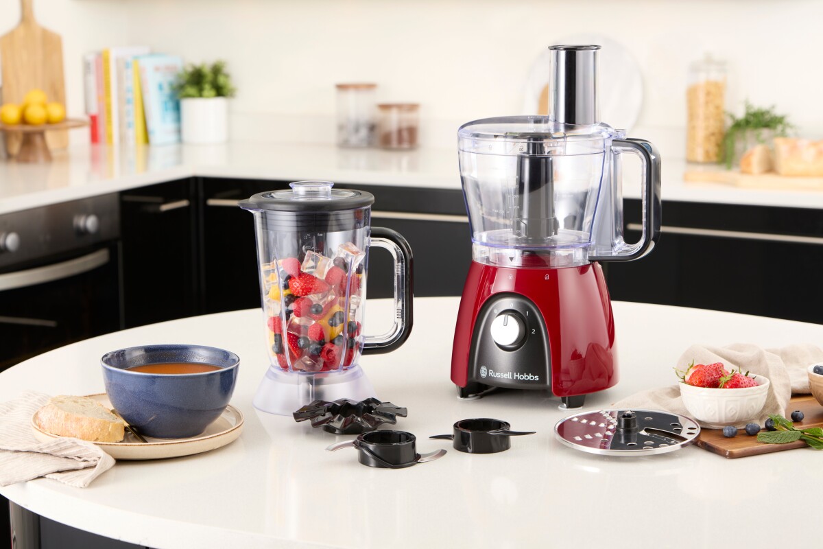 Russell Hobbs - Desire Food Processor Og Blender Sæt - Rød