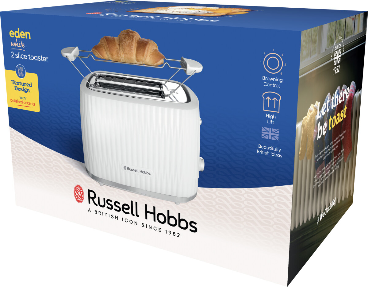 Russell Hobbs - Brødrister - 2 Skiver - Eden - Hvid
