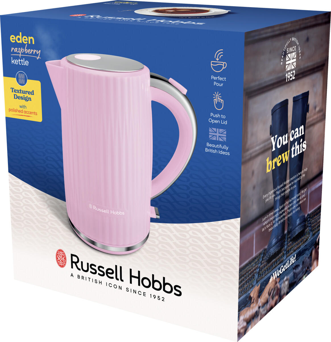 Russell Hobbs - Eden Elkedel - Lyserød - 1 7 L