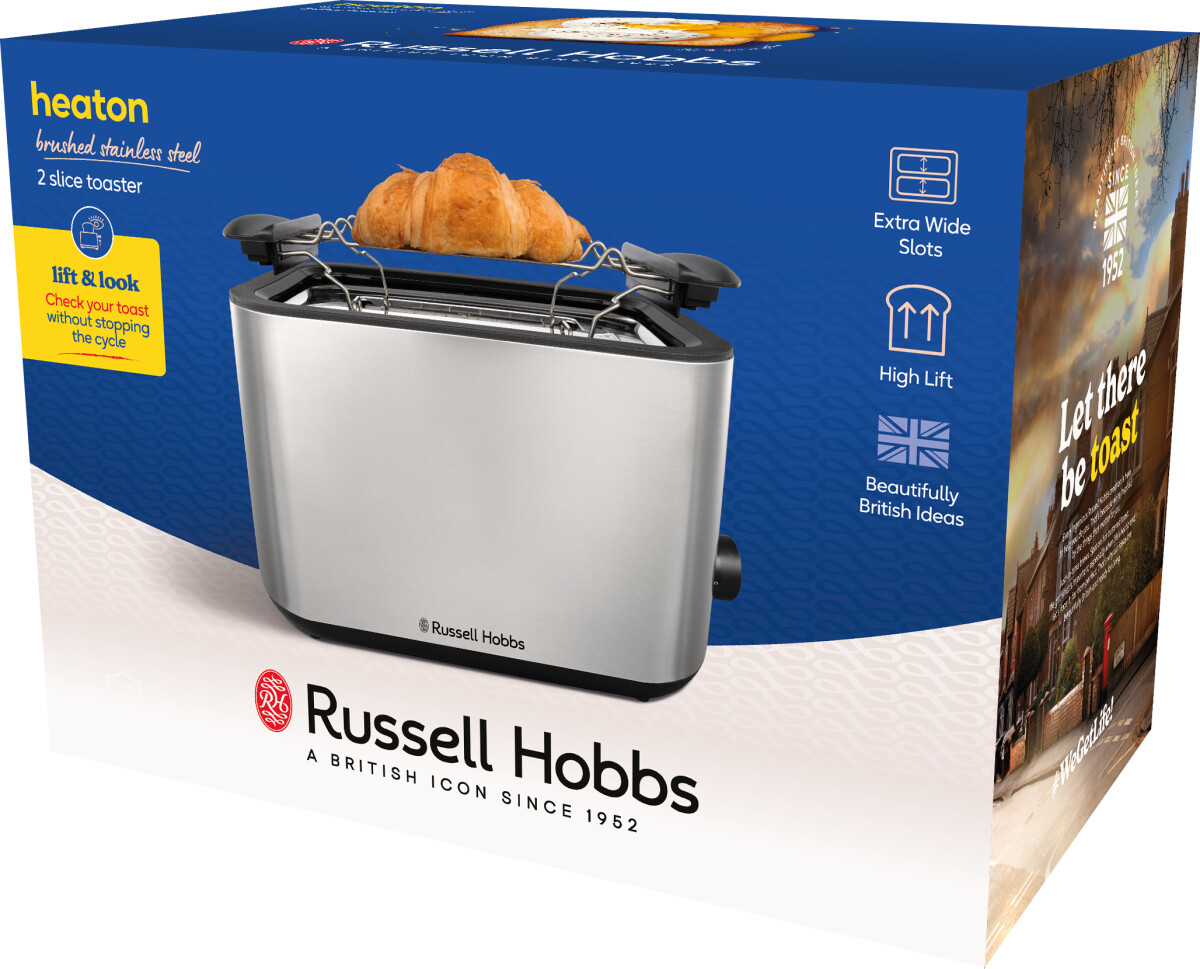 Russell Hobbs - Brødrister - 2 Skiver - Heaton - Børstet Rustfrit Stål