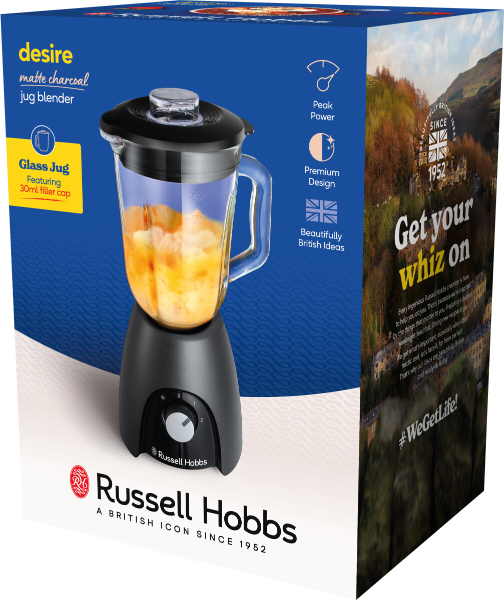 Russell Hobbs - Desire Blender - Glas - Matte Charcoal - 1 5 L