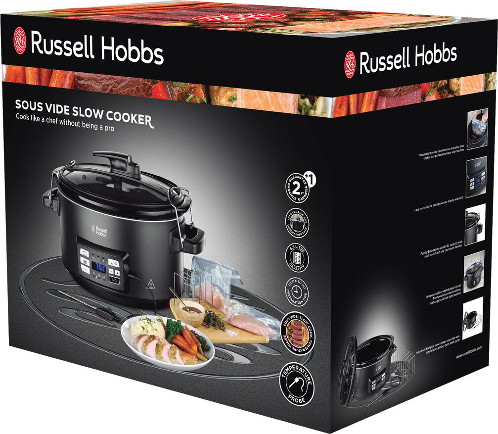 Russell Hobbs - Sous Vide Slow Cooker - 6 5 L - Sort