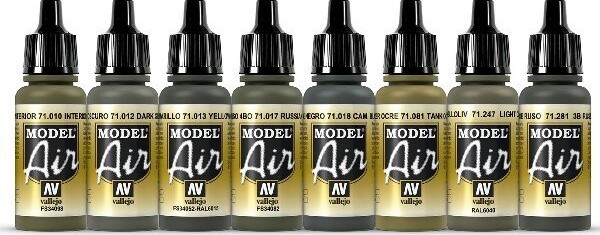 Vallejo 71613 - Russian Greens - Model Air Afv Color 8X18 Ml