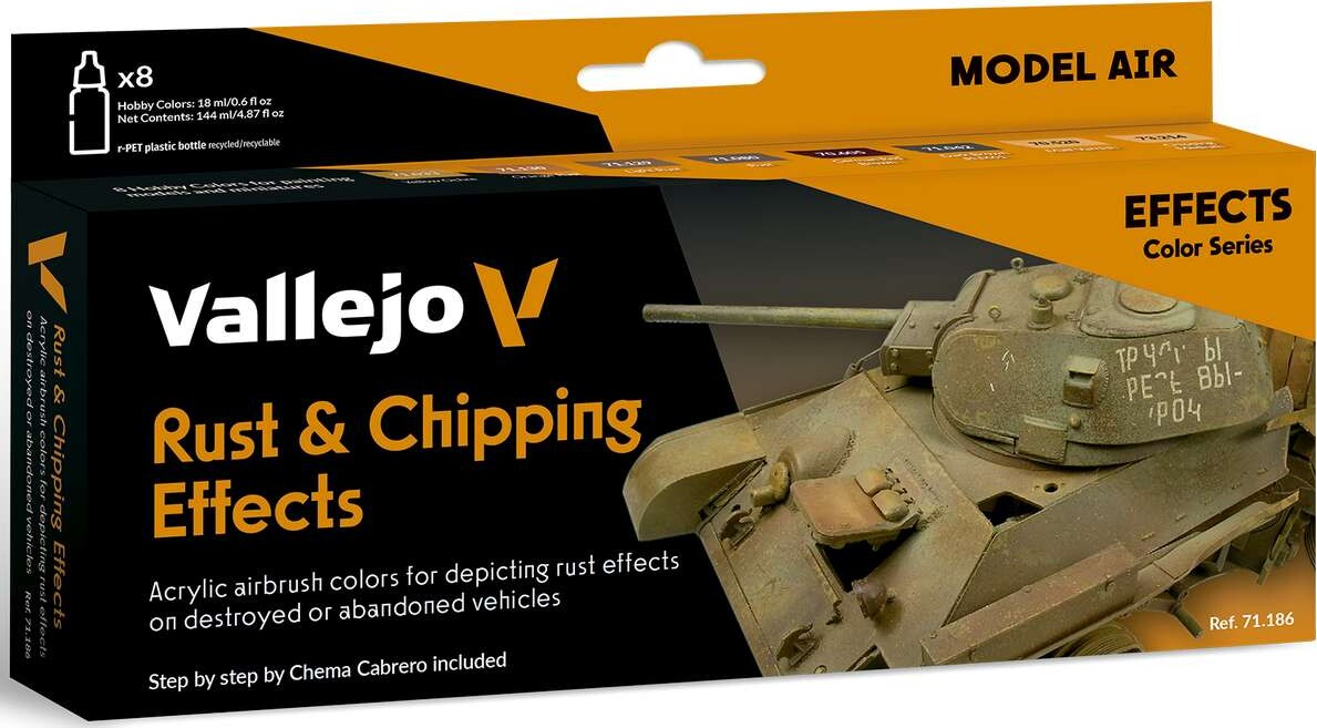 Vallejo - Model Color Maling Sæt - Rust Chipping - 8X17 Ml