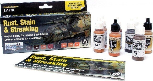Vallejo - Model Color Maling Sæt - Rust Stain Streaking - 8X17 Ml