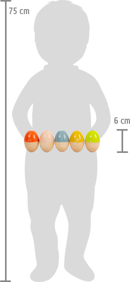 Rytmeæg - Træ - 5 Stk - Small Foot