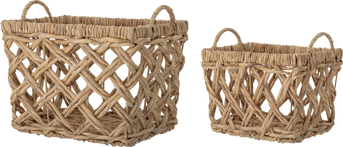 Bloomingville - Sadia Kurv I Flet - Natur - Vandhyacint - 2 Stk