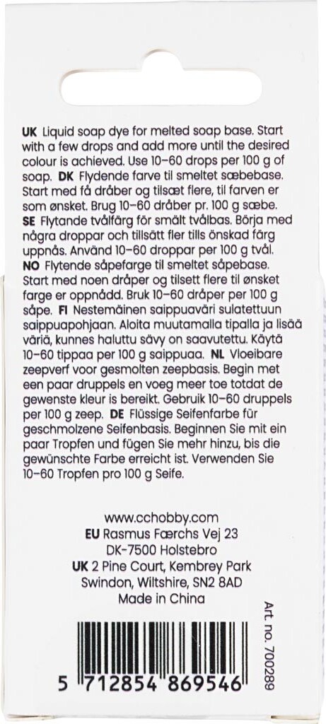 Sæbefarve - Orange - 10 Ml