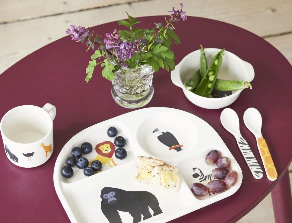 Spisesæt Til Børn - Safari Dyr