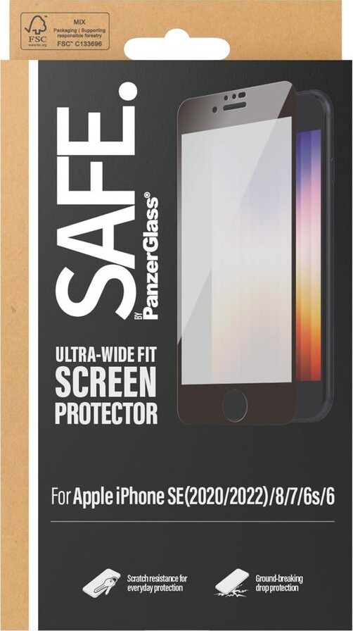 Safe By Panzerglass - Skærmbeskyttelse - Apple Iphone 8 7 6 6S - Edge-To