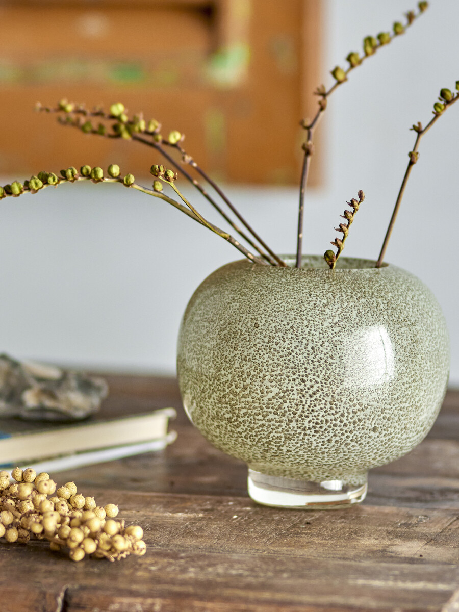 Creative Collection - Saia Vase - Guld - Glas - H 14 Cm