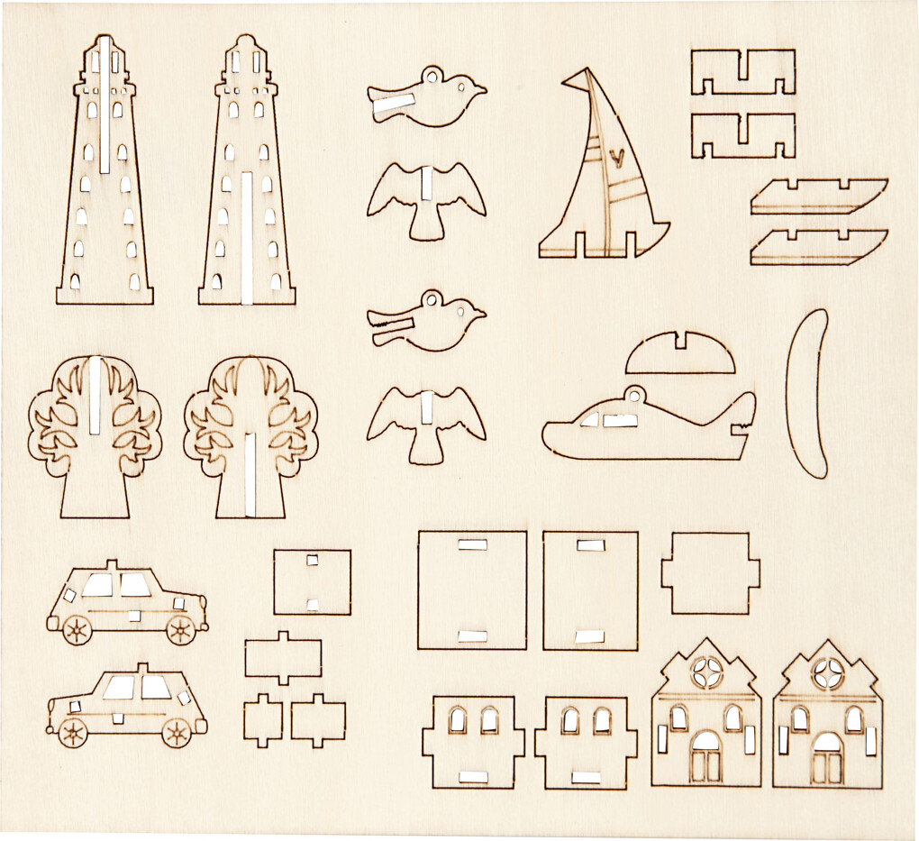 Saml-Selv Træfigur - Hverdag - L 15 5 Cm - B 17 Cm