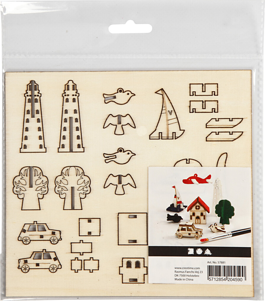 Saml-Selv Træfigur - Hverdag - L 15 5 Cm - B 17 Cm