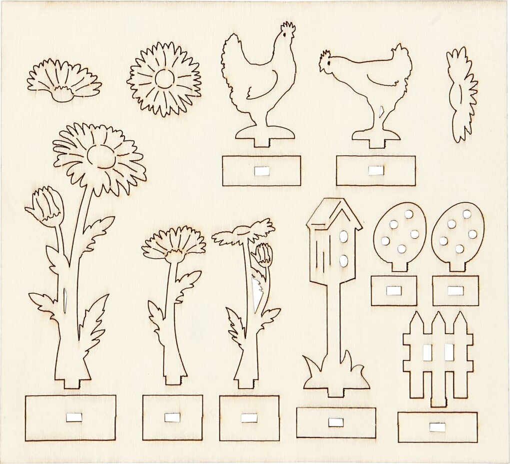Saml-Selv Træfigur - L 15 5 Cm - B 17 Cm